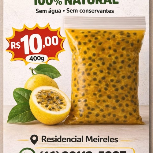 Polpa Natural de Maracujá